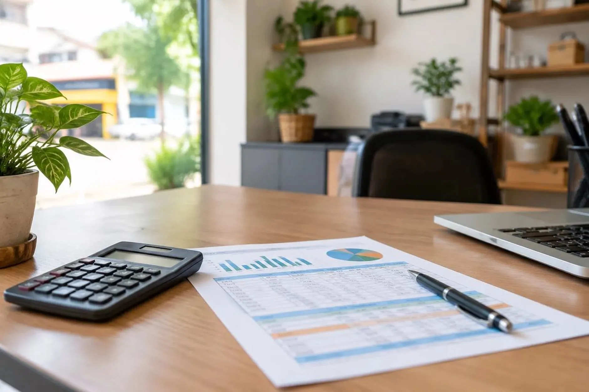 Tela com os indicadores mensais de uma pequena empresa